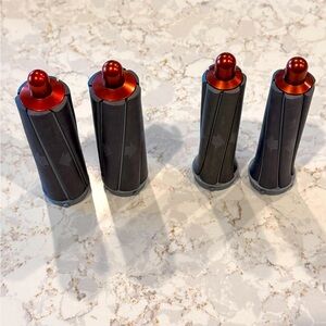 Dyson Airwrap Set of Four Black and Orange, 1.2” & 1.6” inch barrels